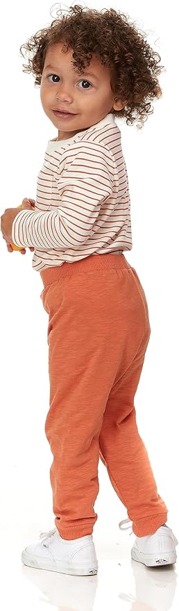 Cudlie 5-Pack Baby/Toddler Boys Jogger Pants - Lightweight Tapered Sweatpants - Lounge Jogger for Boys