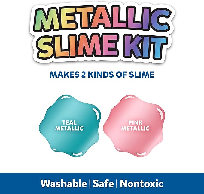 Elmer’s Metallic Slime Kit | Slime Supplies Include Elmer’s Metallic Glue, Elmer’s Magical Liquid Slime Activator, 4 Piece Kit
