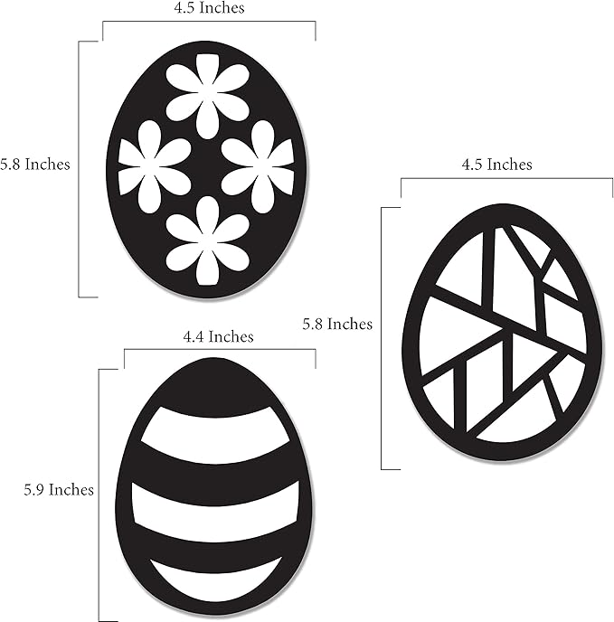 VHALE Suncatchers Craft 3 Sets (9 Cutouts) w Tissue Papers Stained Glass Effect Paper Sun Catcher Kit, Window Art, Classroom Crafts, Creative Art Projects, Kids Party Favors (Easter Egg)