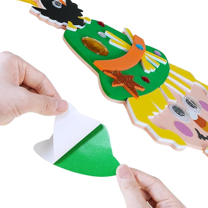 Winlyn 24 Sets Fall Craft Kits for Kids Autumn Crafts DIY Scarecrow Ornaments Fall Decorations Individual Craft Kits Thanksgiving Foam Stickers Arts and Crafts for Classroom Activities Party Favors