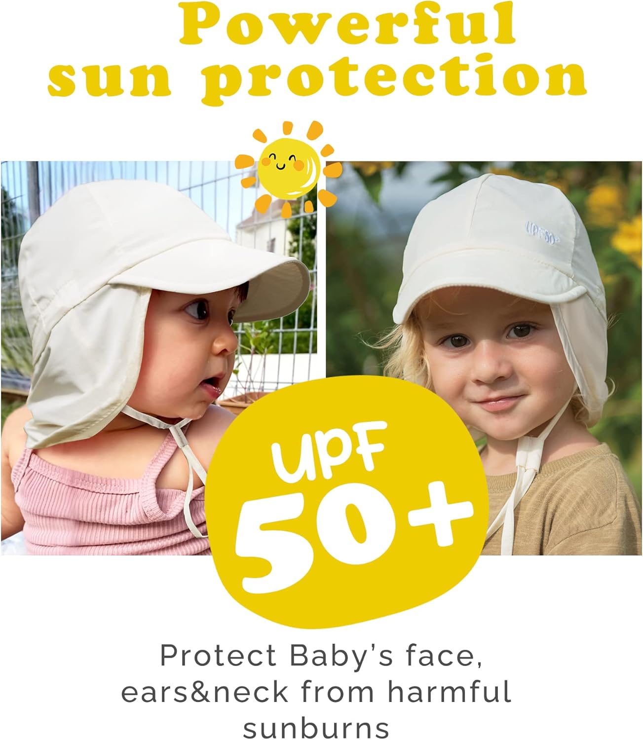 FURTALK Baby Sun Hat Girls and Boys Summer Beach Swim Hat Essentials UPF 50+