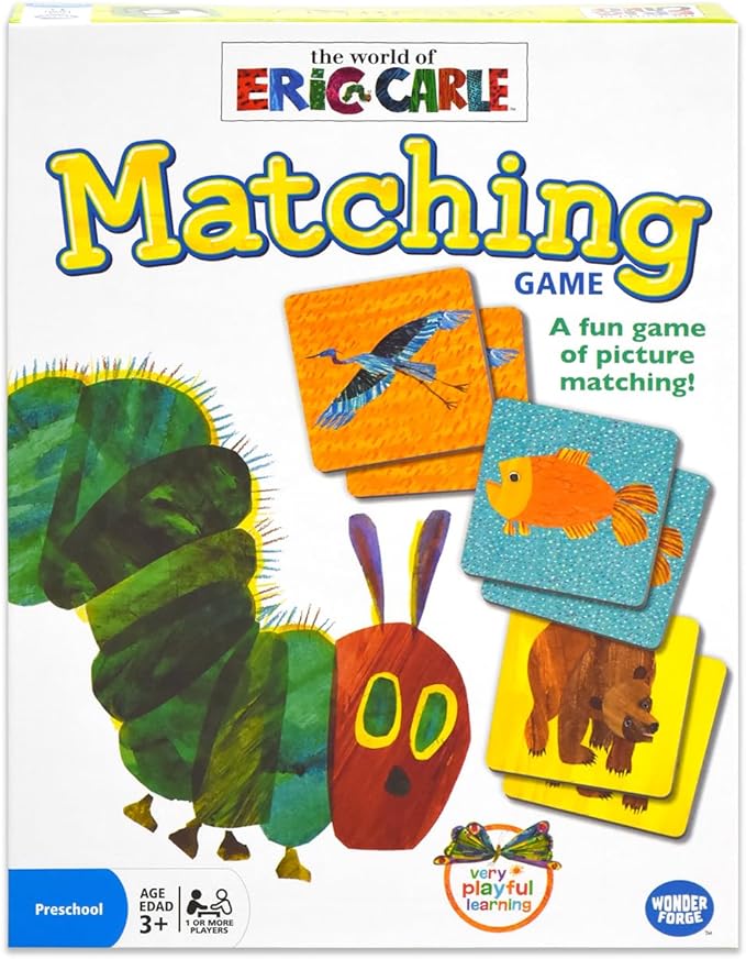 Wonder Forge Eric Carle Matching Game For Boys & Girls Age 3 To 5 - A Fun & Fast Animal Memory Game