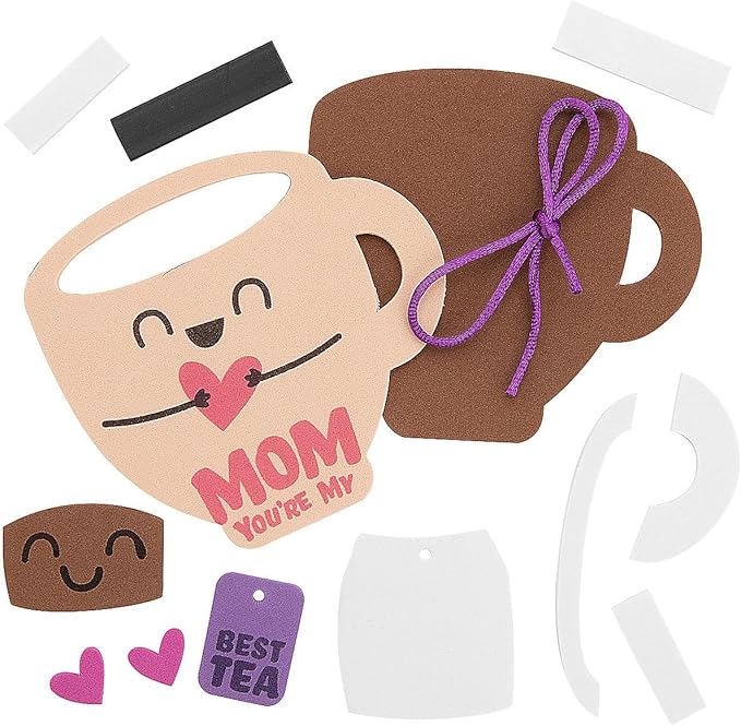 Fun Express Mother’s Day Tea Cup Craft Kit - Makes 12