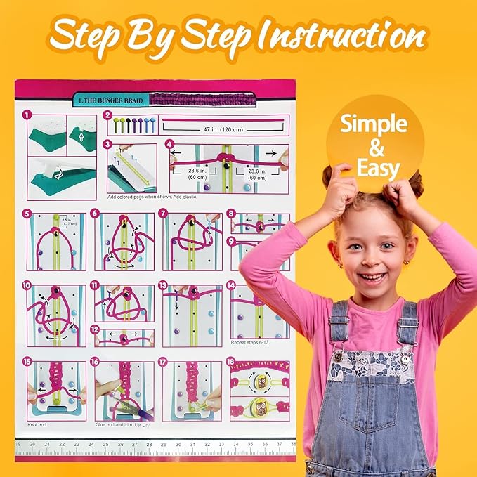 YEETIN DIY Bracelet Maker Kit for Girls 6-12 yrs Old, Loom Braid Bracelet Making Craft Sets, 2023 Hottest Teen Girl Gifts Bracelets String Kit