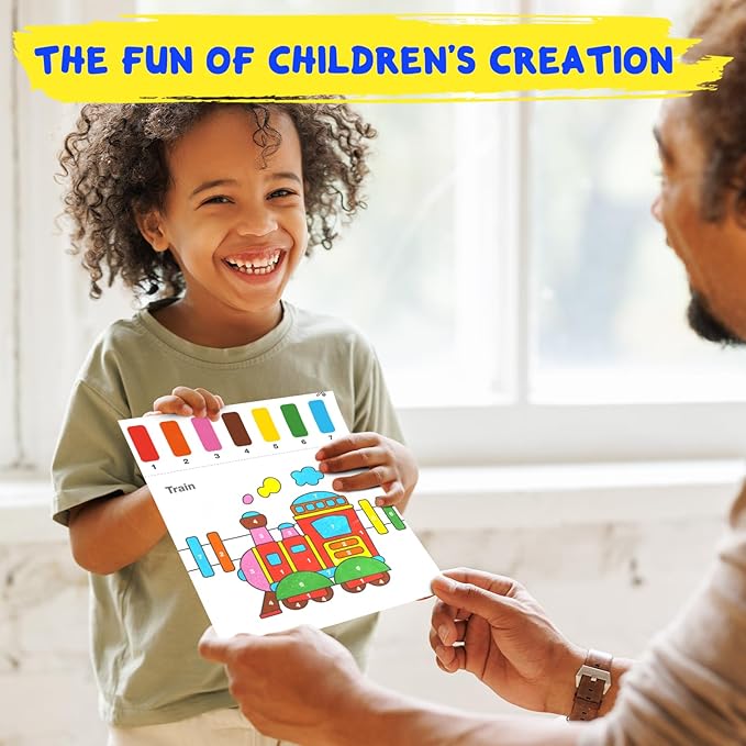 Water Coloring Books for Toddlers - Easter Basket Stuffers Watercolor Paint Book Drawing Art Paper for Kids Mess Free Craft Supplies kit Toy for Age 3 4 5 6 Valentines Birthday Gift(Traffic)