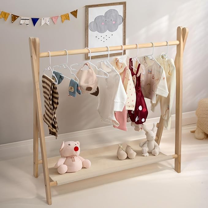 Baby Hangers 60 Pack Plastic Kids Hangers, White Toddler Hangers Baby Clothes Hangers for Closet, Infant Hangers for Nursery Boys and Girls