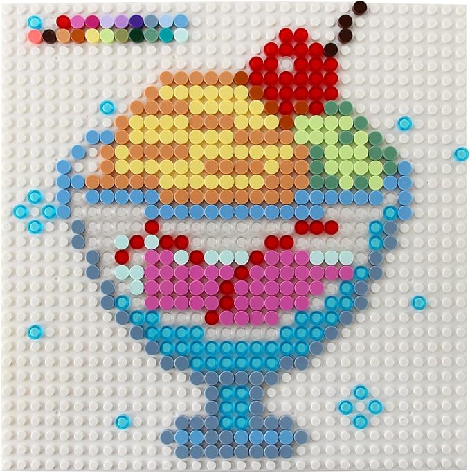 Feleph Custom 1×1 Flat Tiles 2200PCS Round Bricks MOC Parts and Pieces, 22 Colors Bulk Studs Building Accessories for Smooth Surface, Mosaics and Pixel Art Toy Dots Compatible with Major Brands 98138