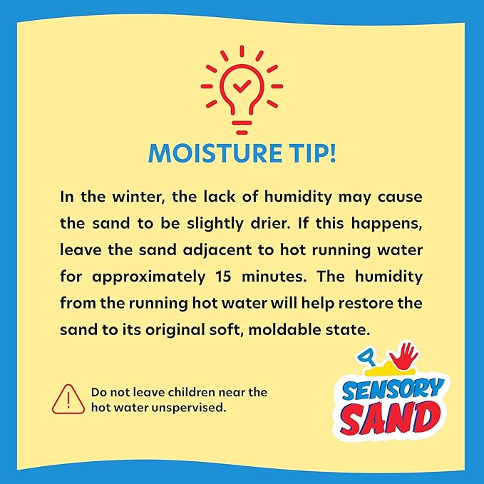 Sensory Sand Bulk Size 8 Pound Multicolor with Blue Orange Green and Yellow Sensory Play Sand in Container