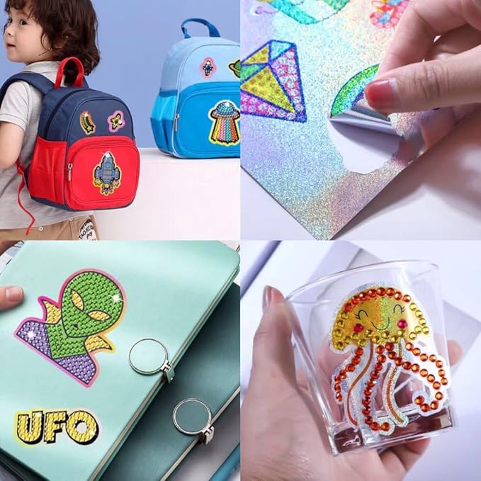 Diamond Painting Kits for Kids，Gem Diamond Arts and Crafts for Girls，Diamond Mosaic Stickers Bead Picture for Best Tween Painting Gift