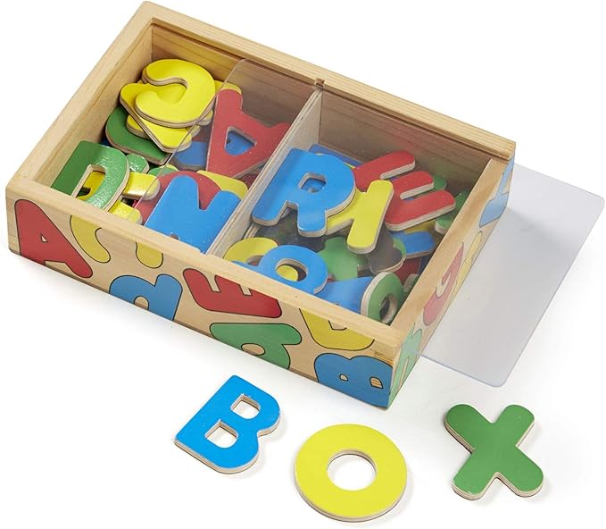 Melissa & Doug Deluxe Magnetic Letters and Numbers Set With 89 Wooden Magnets Alphabet Letter Magnets, Number Learning Toys For Preschoolers And Kids Ages 3+