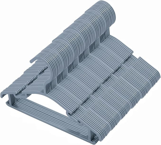 60 Pack Grey Baby Nursery Closet Hangers,Non-Slip Laundry Infant Pant Hanger for Newborn Clothes Gift,Ultra-Thin Child Coat Hanger for Girl Boy Toddler Kid