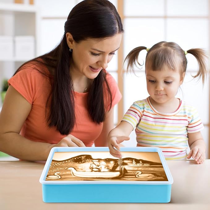 PreTrans Sand Painting Light Box – Kids’ Light Table for Creative Art, 3 Color Temperatures & 10 Brightness Levels, Classroom & Home Use - Purple