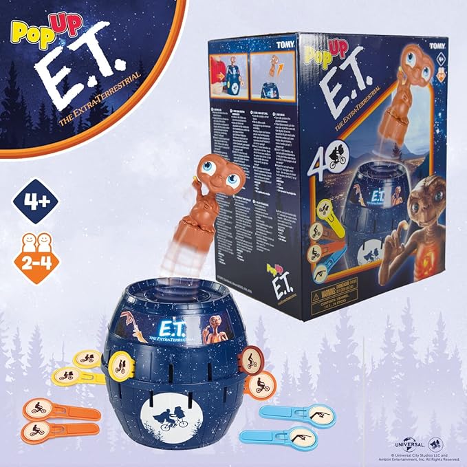 TOMY Pop Up E.T. The Extra Terrestrial Kids Game - Family and Preschool Kids Games for Family Game Night - Christmas Gifts for Kids Fun Christmas Games and Ideas for Holiday Gifts - Kids Ages 4 and Up