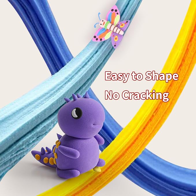 EDIFON Air Dry Clay kit, 36 Colors Modeling Clay Ultra Light Magic Clay with Tools, Safe and Non-Toxic Modeling Clay, Ideal Gift for Kids (36 Colors+ Tools)