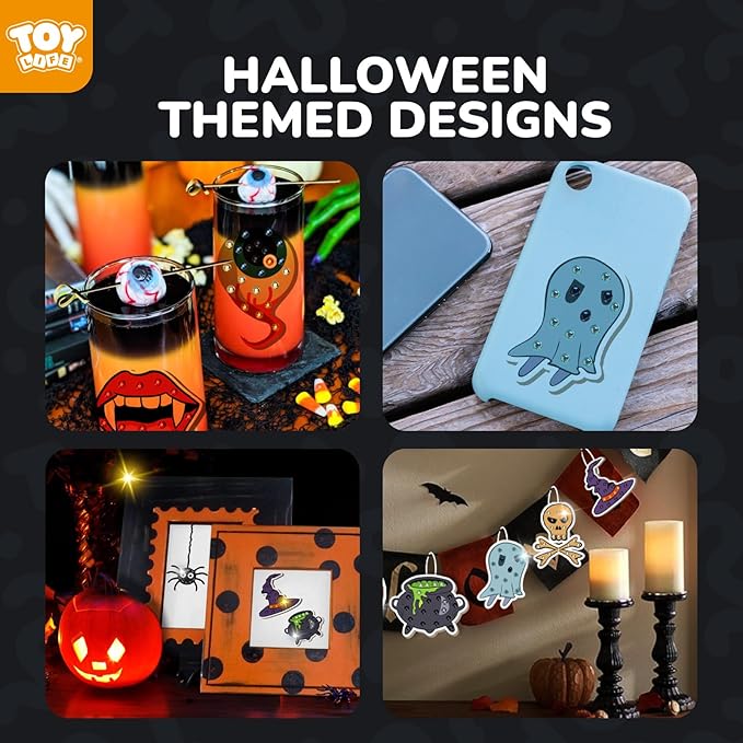 TOY Life Halloween Diamond Painting Kits Diamond Art for Kids Pumpkin Ghost Witch Hat Halloween Party Favor Goodie Bag Halloween Toy 20PCS Stickers Gem Art Kits Crafts Kits for Girls Ages 6-12