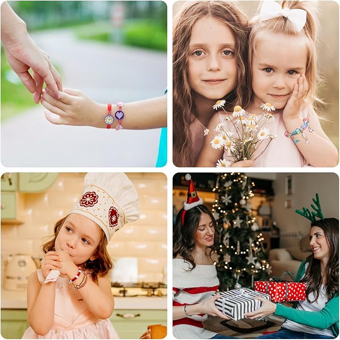 VICTLOV Friendship Bracelet Knitted Kit,Best Birthday Gifts Ideas for Kids,Popular Bracelets String Maker Toys Set,Arts and Crafts for Kids Ages 7 8 9 10 11 12