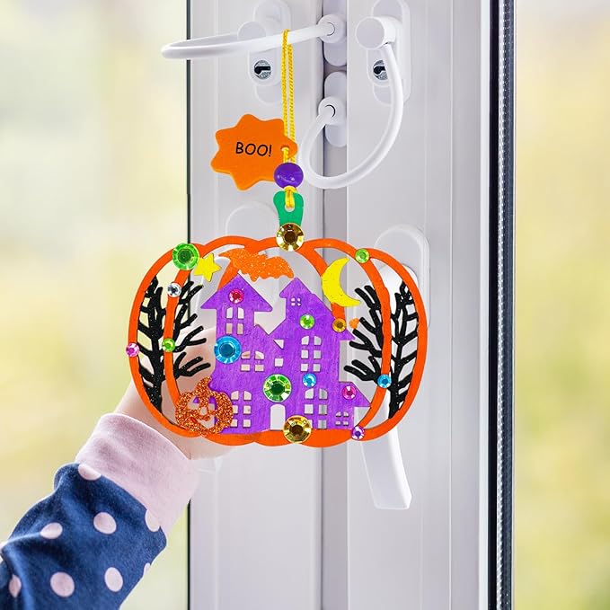 Winlyn 24 Sets Halloween Pumpkin Craft Kits DIY Wooden Pumpkin Ornaments Craft Kits Unfinished Paintable Wood Pumpkin Halloween Crafts for Kids Classroom Activities Art Project Halloween Decorations