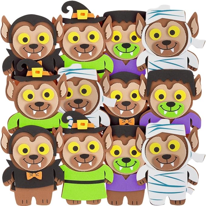 Fun Express Silly Werewolf Magnet CK-12 - Craft Kits - 12 Pieces