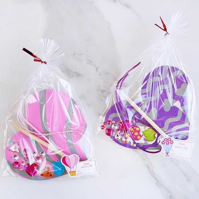 Winlyn 32 Sets Colorful Magic Color Scratch Valentine Hearts Ornaments Decorations Valentine Scratch Art Hearts Valentine's Day Craft Kits for Kids Classroom Activities Party Favors Gift Exchange