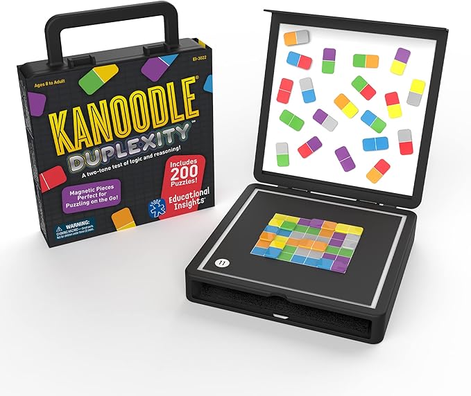 Educational Insights Kanoodle Duplexity, Brain Teaser Puzzle Challenge Game for Kids, Teens, and Adults, Stocking Stuffers, Ages 7+