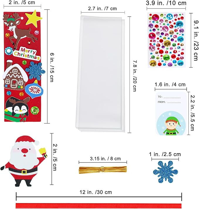 Winlyn 36 Sets Christmas Craft Kits Winter Crafts DIY Christmas Ornaments Art Sets Snowman Reindeer Pine Tree Penguin Christmas Foam Stickers Arts and Crafts for Kids Holiday Classroom Activities