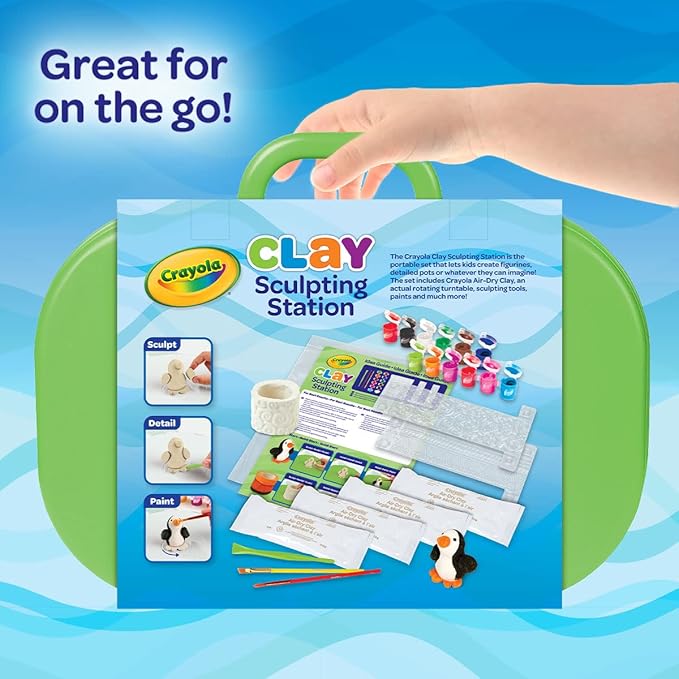 Crayola Clay Sculpting Station, Kids Clay, Sculpting Material, Craft kit, Art Set for Kids, Gift for Boys & Girls, Ages 6+