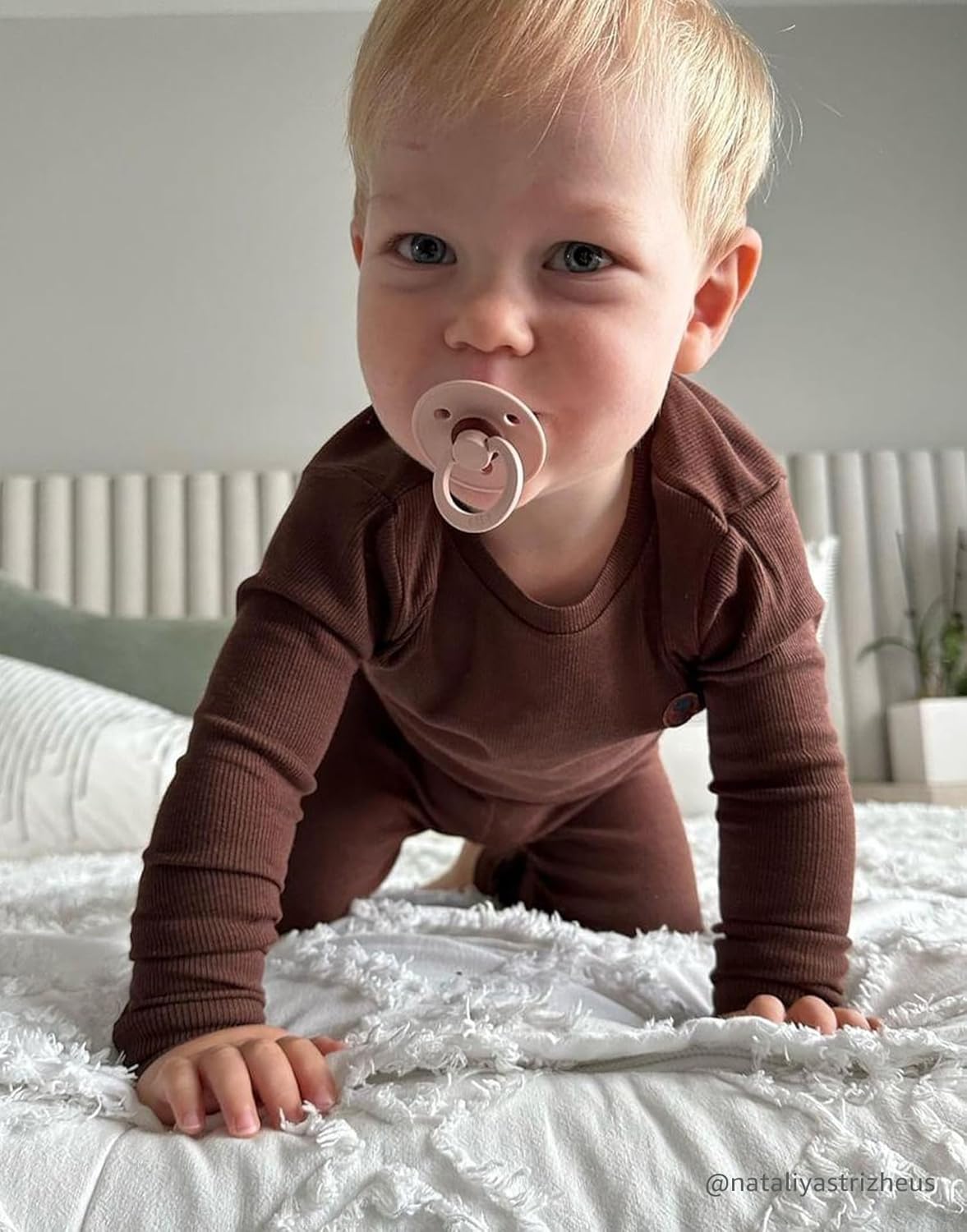 moimoln Pajamas Set 6M-5Y Solid Ribbed Unisex Baby & Toddler, Soft Viscose, Snug-Fit, Everyday Sleepwear