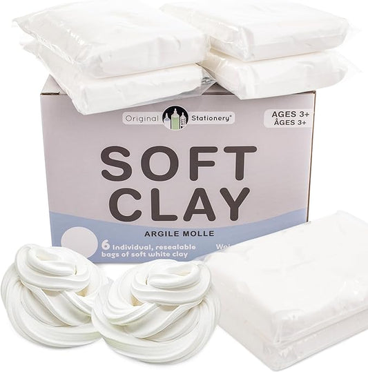 Original Stationery Soft Clay for Slime Making, Moldable Modeling Clay for Kids, Add to Glue and Shaving Foam for Butter Slimes, 1.3 Lbs/600g, Fun Easter and Birthday Gift, Slime Mix Ins Supplies