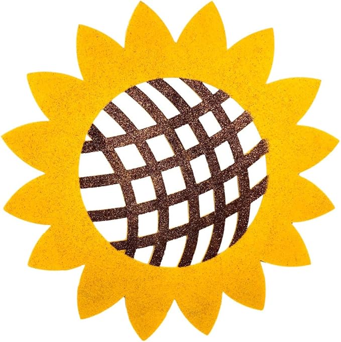 Seasonal Holiday Placemat Felt Shapes - Glitter Cut-Outs for Arts and Crafts or Party Supply Decorations - 4 Piece Set