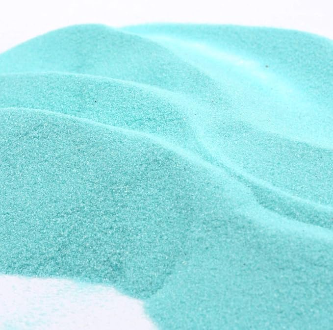 Shiny Stone Colorful Sand,Rainbow Sand,Art Sand,Colored Sand,Craft Sand,Decorative Wedding Vibrant Sand, 250g/0.55lb/8.81oz for Wedding Succulent Terrarium Vase (Dark Cyan)