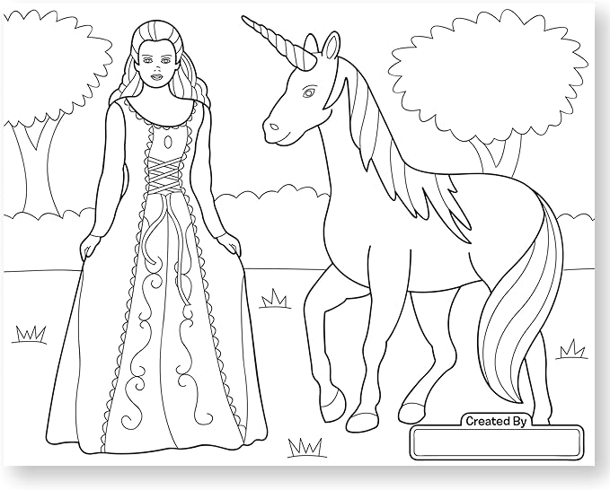 Melissa & Doug Jumbo 50-Page Kids' Coloring Pad Activity Book - Princess and Fairy