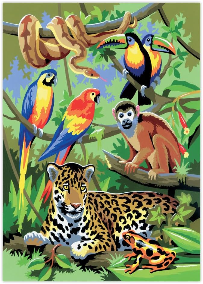 Royal & Langnickel Painting by Numbers Junior Small Art Activity Kit, Jungle Scene