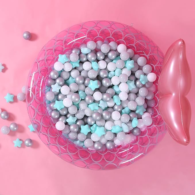 GOGOSO Ball Pit Balls for Toddles, Kids Plastic Balls for BallPit, Pool, Baby Party Accessories, Birthday Decoration 50 100 200 500 1000