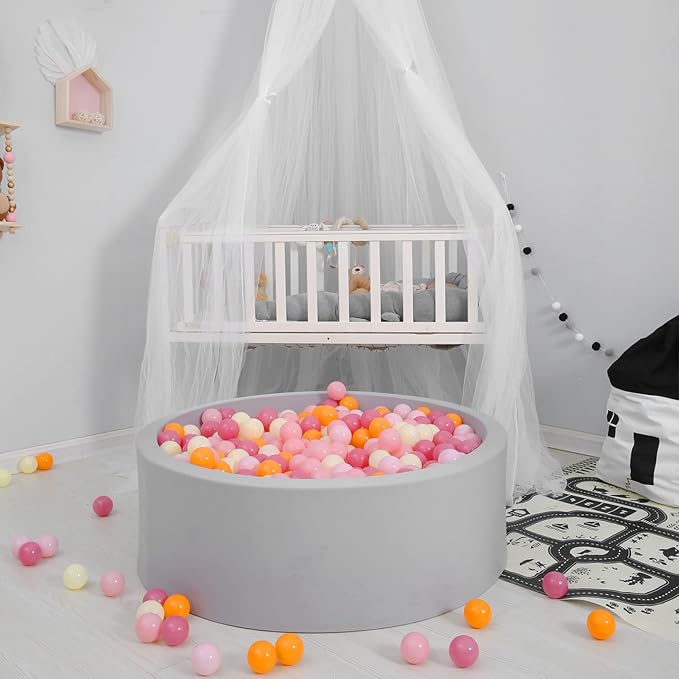 GOGOSO Pit Balls Pink Balls for GirlsToddlers for Playhouse, Playpen, Baby Pool, Play Ball Fun Centers, for Babies, Kids, Phthalate Free BPA Free,100 Balls