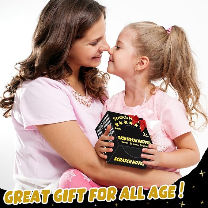 ZMLM Rainbow Scratch Paper Art Mini Notes Easter Basket Stuffers for Kids Teens Gifts Ages 4-8 Bulk Craft Supplies for Girls Boys Birthday Classroom Party Games Toy Stocking Stuffers(Gold)