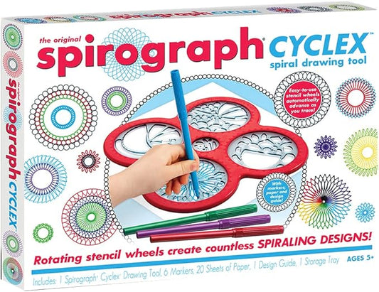 Spirograph – Cyclex Set – Art Kit – Rotating Stencil Wheel Creates Countless Designs – For Ages 8+