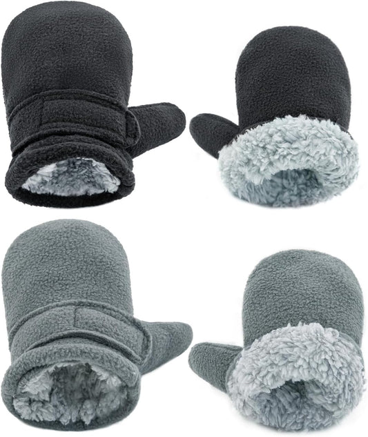BAVST Baby Toddler Winter Mittens Girls Warm Fleece Lined Gloves Kids Sherpa Lined Mittens for Boys