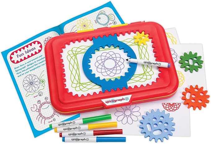 Spirograph Jr. — Jumbo Sized Gears Classic Retro Toy For Spiral Drawing Art Design Toy Kit for Smaller Hands — For Kids Ages 3 and Up