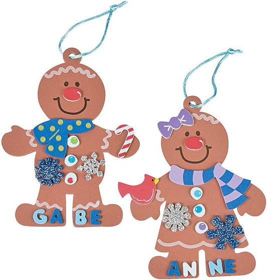 Winter Gingerbread Ornament Craft Kit - Crafts for Kids and Fun Home Activities