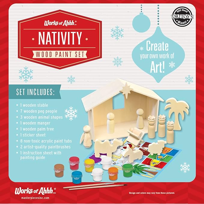 Works of Ahhh... Holiday Craft Set - Nativity Premium Wood Paint Kit