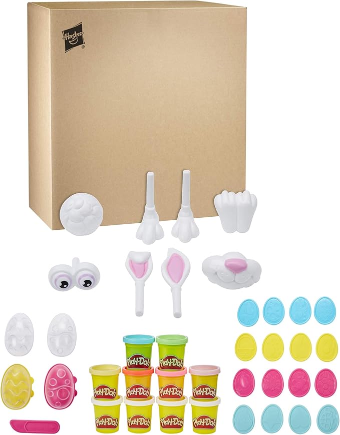 Play-Doh Easter Basket Toys 25-Piece Bundle; Make Your Own Easter Bunny Kit with Easter Eggs, Stampers, 10 Play-Doh 2-Ounce Cans (Amazon Exclusive)