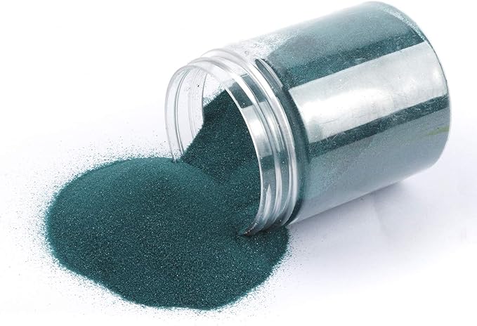 Shiny Stone Colorful Sand,Rainbow Sand,Art Sand,Colored Sand,Craft Sand,Decorative Wedding Vibrant Sand, 250g/0.55lbs/8.81oz for Kids Creativity Wedding Succulent Terrarium Vase (Peacock Green)