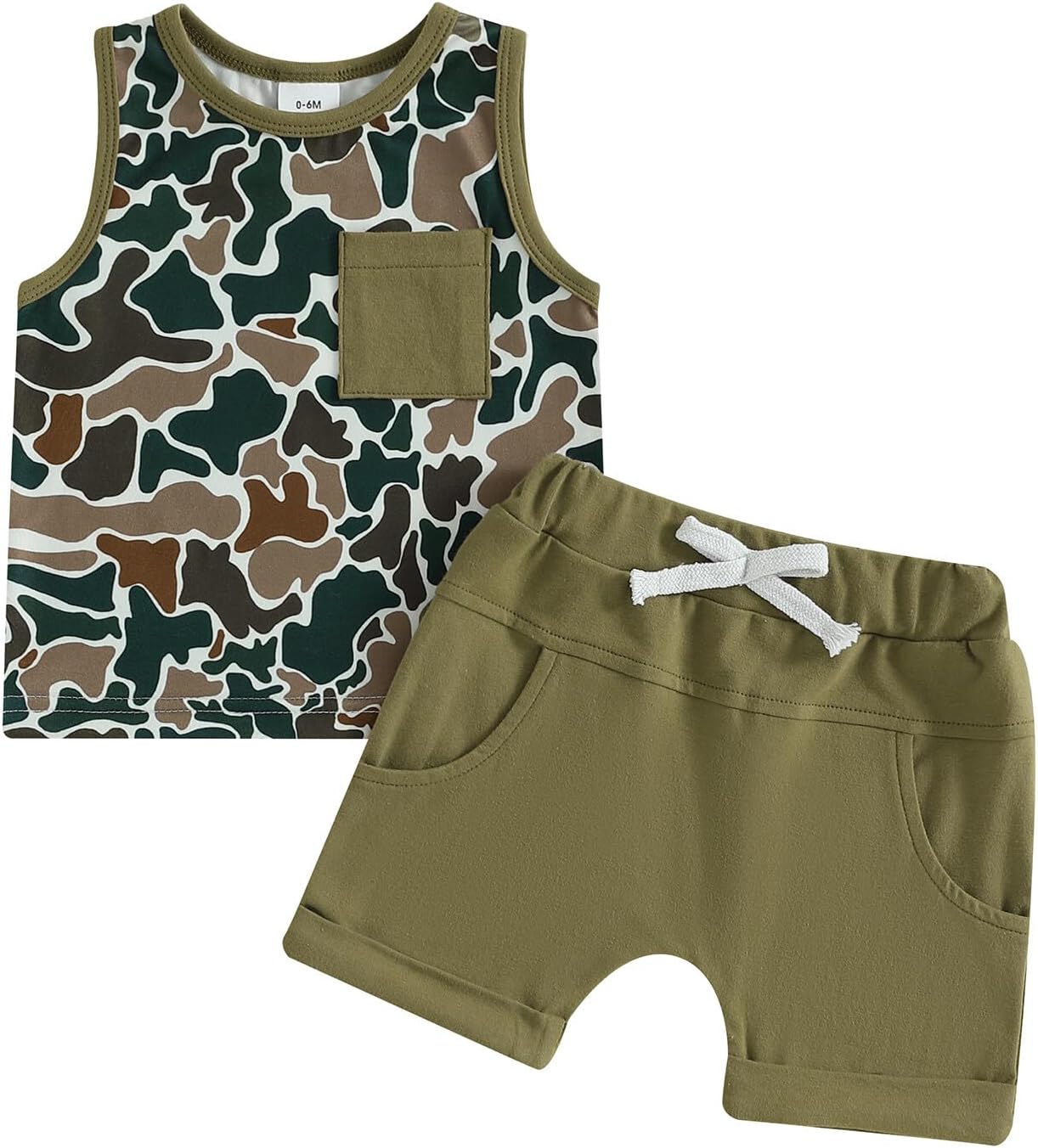 Kupretty Baby Boy Summer Clothes Sleeveless Tank Tops Vest T-Shirt + Casual Shorts Toddler Outfits Set