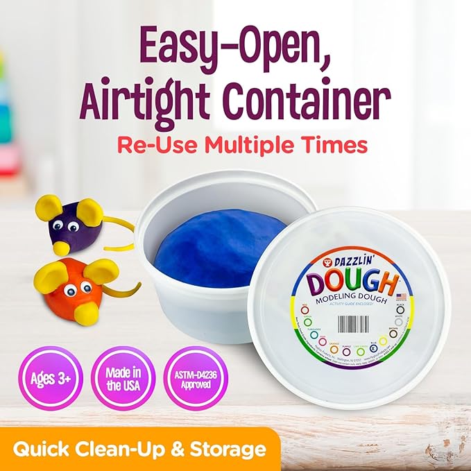 Hygloss Play Modeling Dough - Yellow Dough Unscented - Safe & Non-Toxic for Kids Arts & Crafts - Party Favors - Classroom Supplies - 5lb