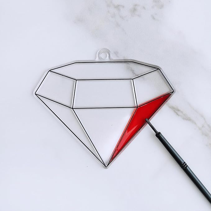 Winlyn 27 Sets Jewel Suncatchers Ornaments Decorations DIY Window Paint Art Stickers Craft Kits Jewel Sun Catchers for Kids Classroom Pirate-themed Birthday Party Activities Art Project