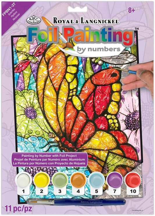 Royal & Langnickel Royal Brush FPBN-1 8" X 10" 8'X10 Foil Painting by Numbers Butterflies