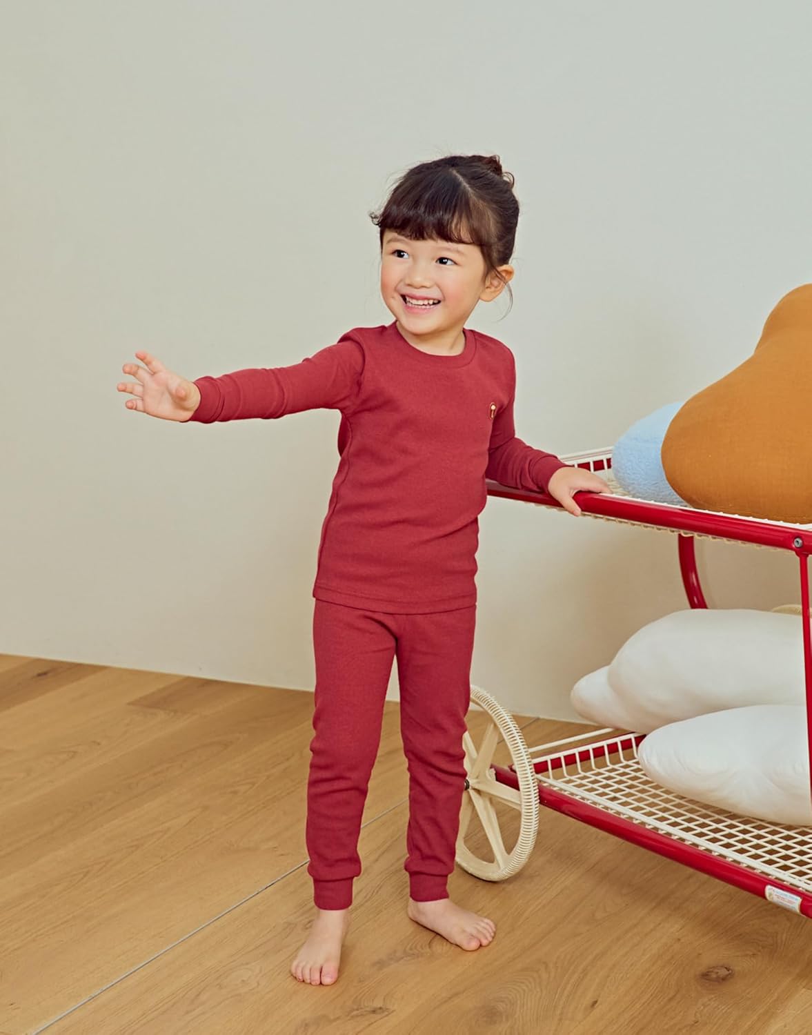 moimoln Pajamas Set 6M-5Y Solid Ribbed Unisex Baby & Toddler, Soft Viscose, Snug-Fit, Everyday Sleepwear