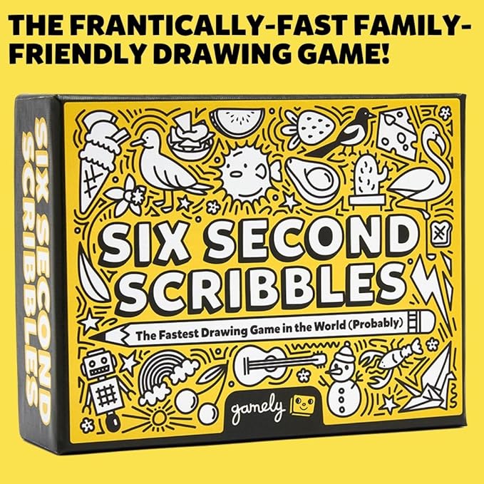 Six Second Scribbles USA: The frantically Fast, fantastically Fun Drawing Game | A Family Friendly Party Game for Kids, Teens and Adults