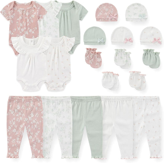 Unisex Baby Boy Girl Bodysuits Sets 20 Pack Cotton Casual New Born Clothes Comfort Infant Outfit Essentials