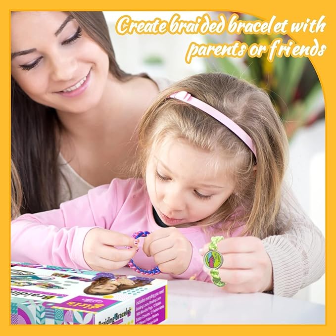 YEETIN DIY Bracelet Maker Kit for Girls 6-12 yrs Old, Loom Braid Bracelet Making Craft Sets, 2023 Hottest Teen Girl Gifts Bracelets String Kit